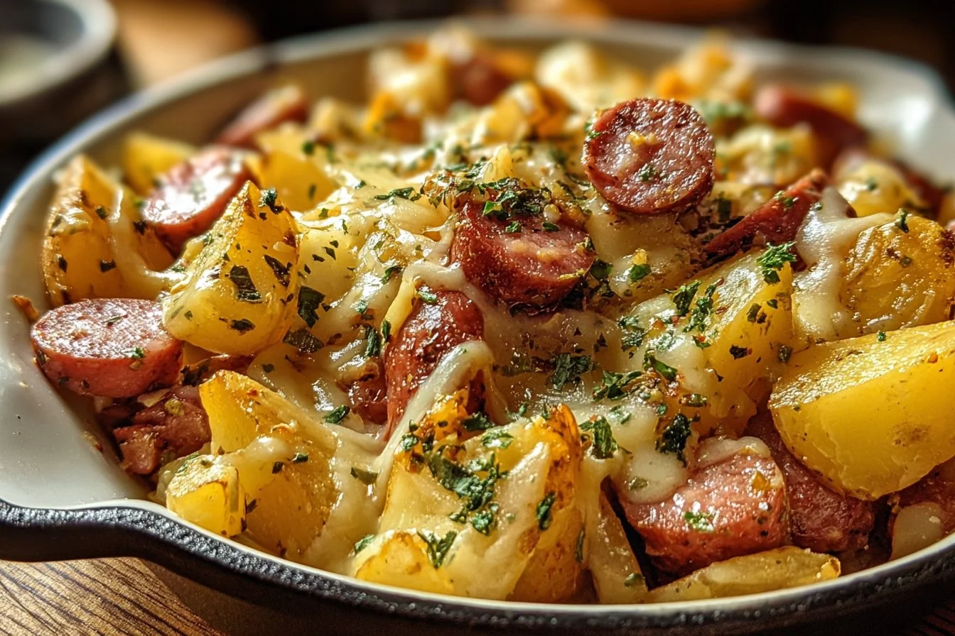 Cheesy Ranch Potatoes and Smoked Sausage 2 Cheesy Ranch Potatoes and Smoked Sausage