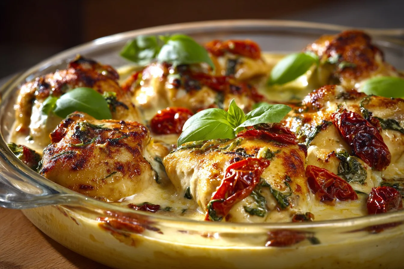 Delicious Crock Pot Marry Me Chicken served with creamy sauce