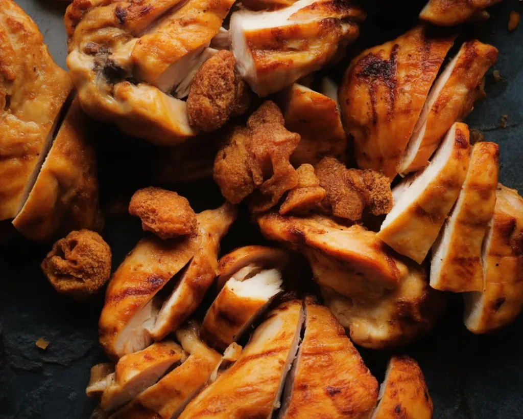 Delicious air fryer chicken salad served in a bowl