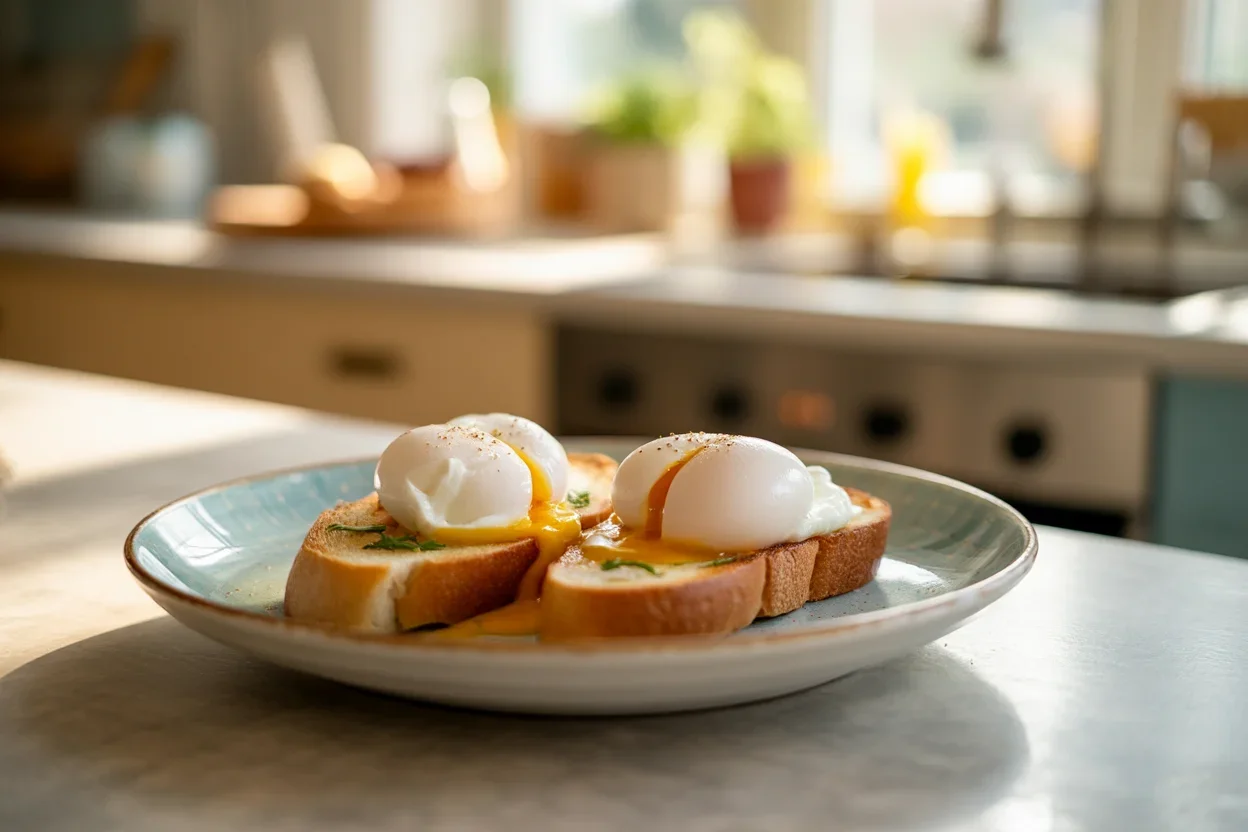 Air fryer poached eggs