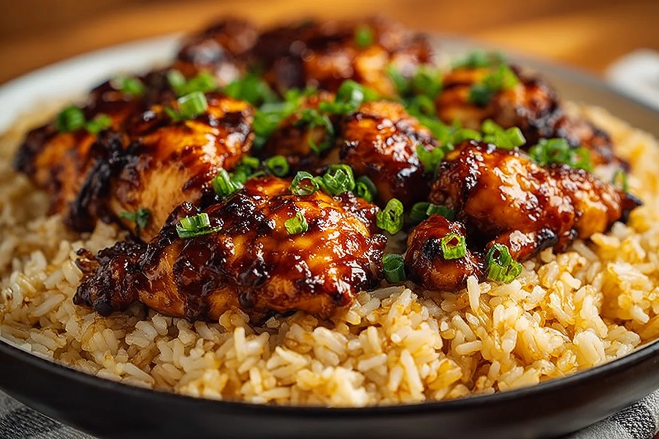 Honey BBQ Chicken Rice 2 Honey BBQ Chicken Rice
