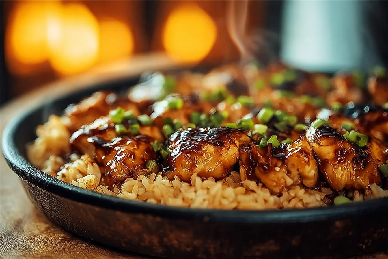 Honey BBQ Chicken Rice 2 Honey BBQ Chicken Rice