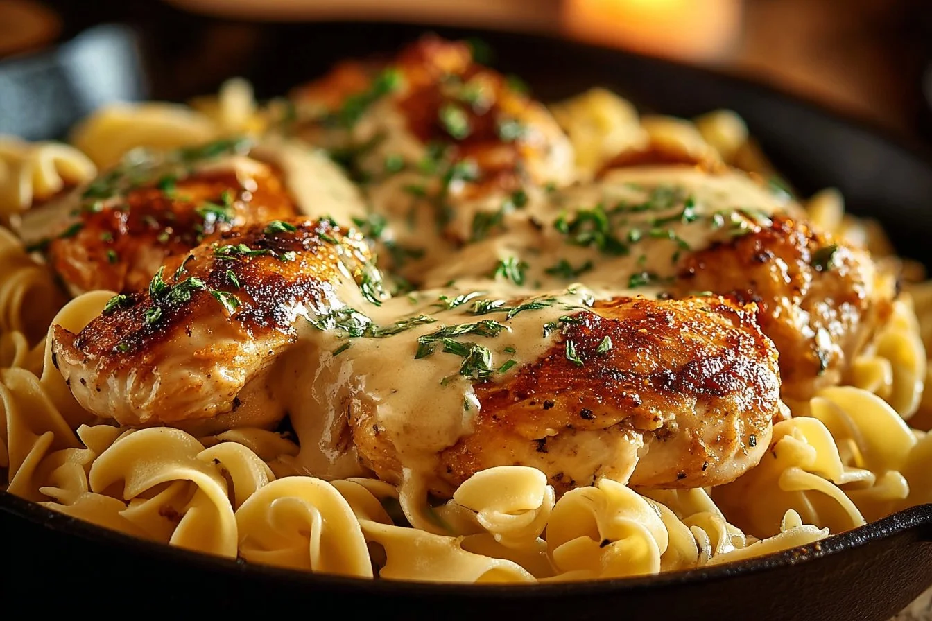One-Pan Chicken with Buttered Noodles
