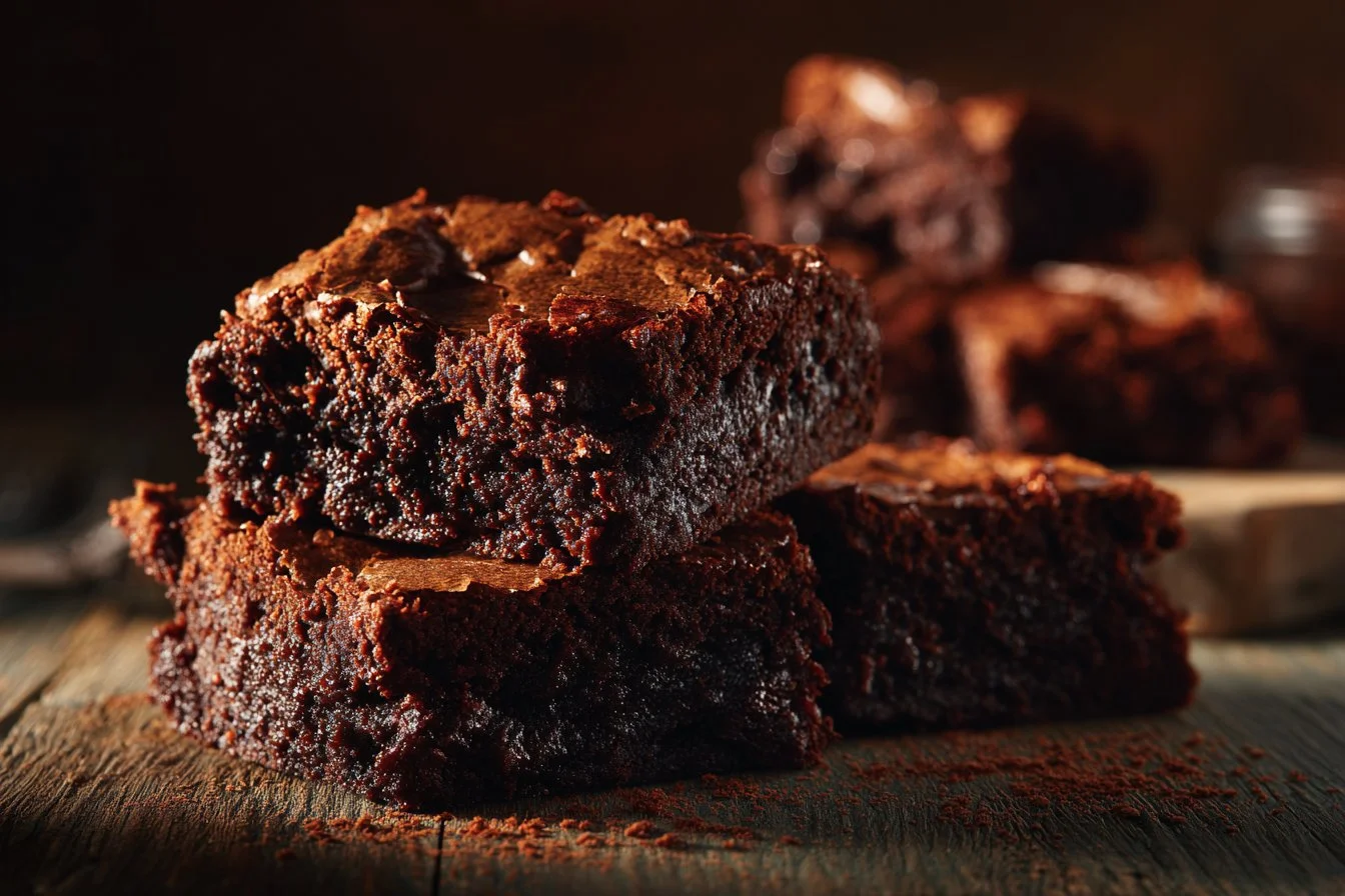 Decadent brownies made from the best brownie recipe