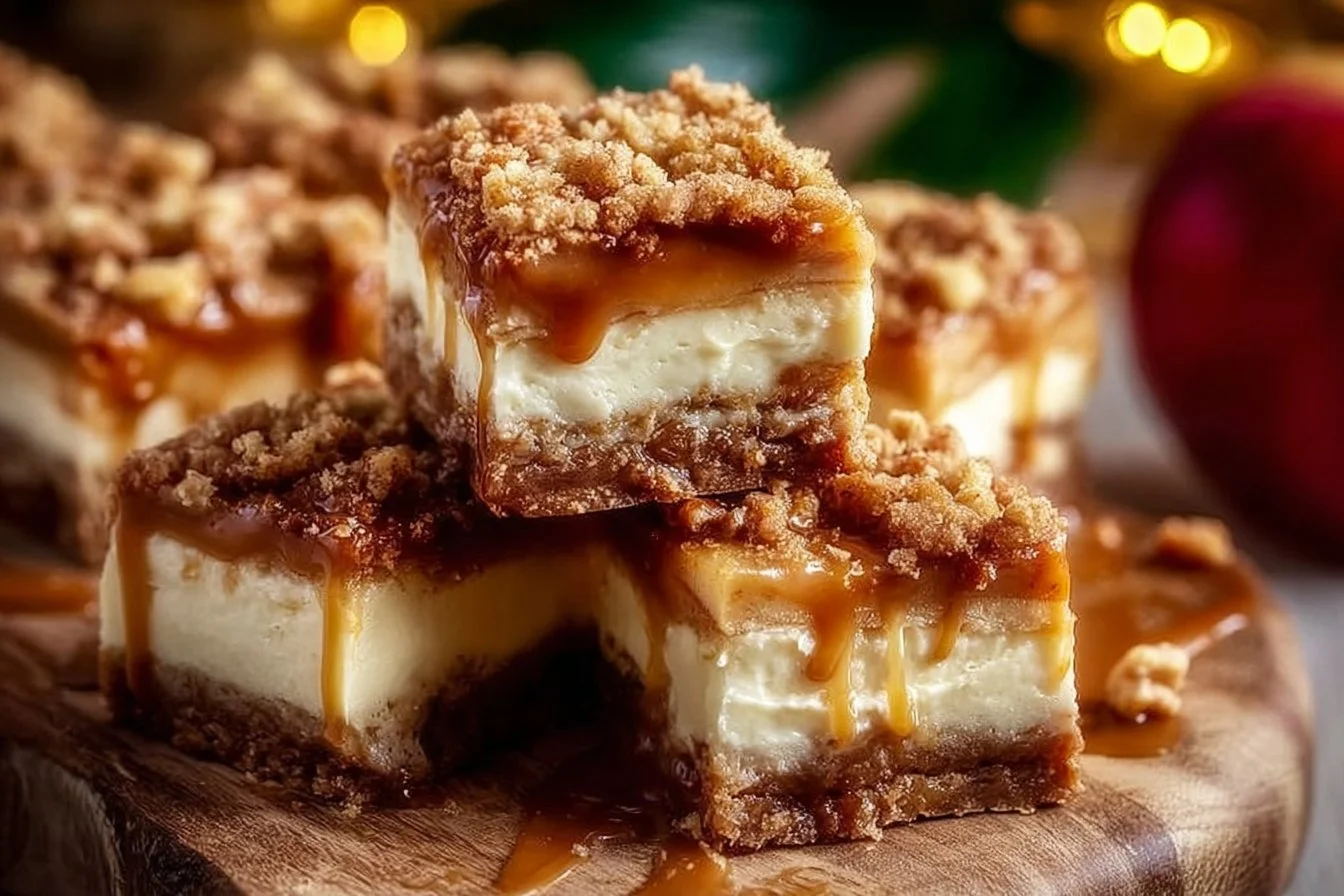 Caramel Apple Cheesecake Bars