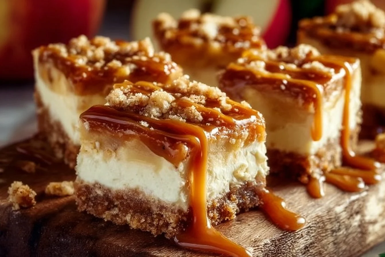 Caramel Apple Cheesecake Bars