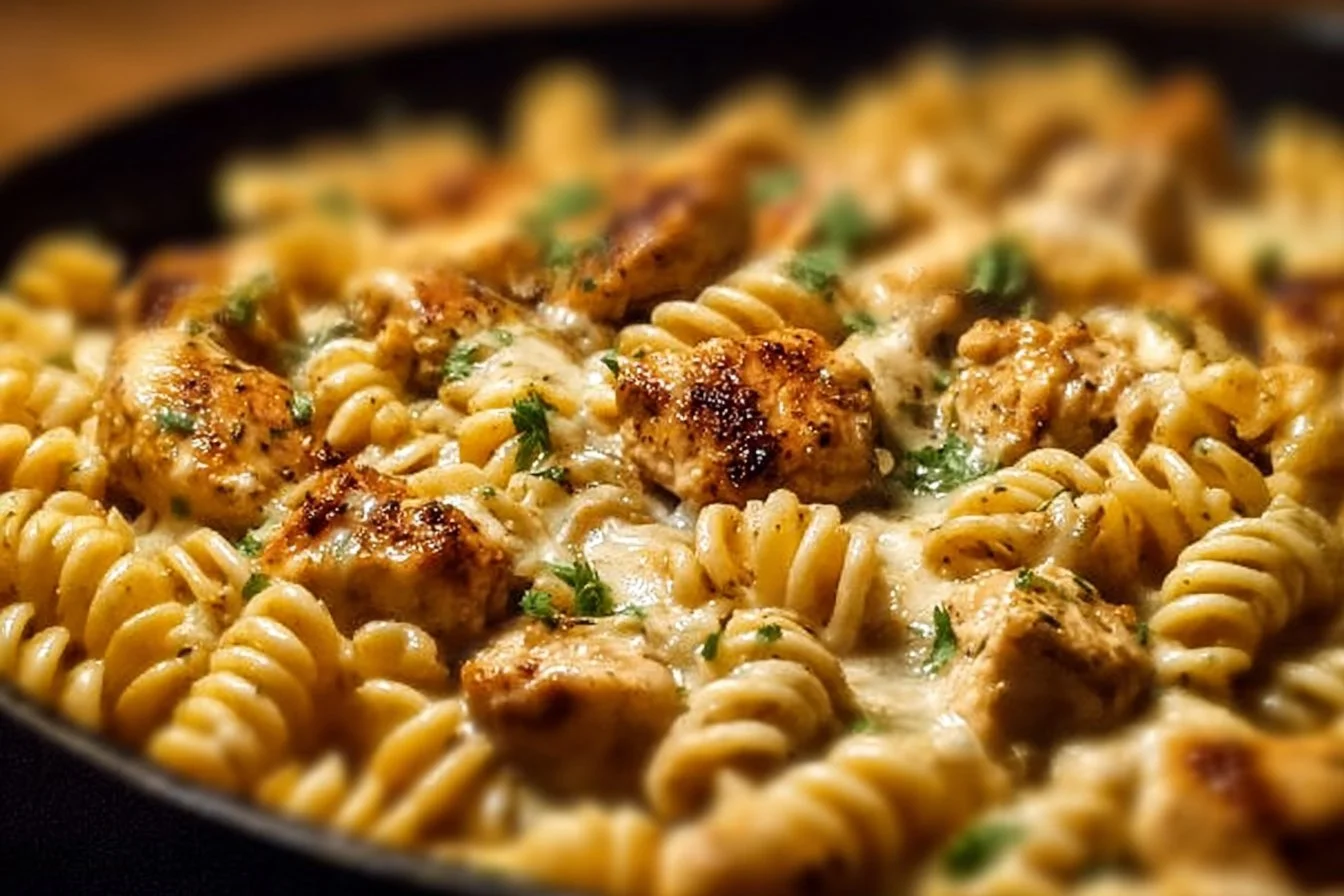 Cheesy Cajun Garlic Chicken Rotini Skillet for Cozy Nights