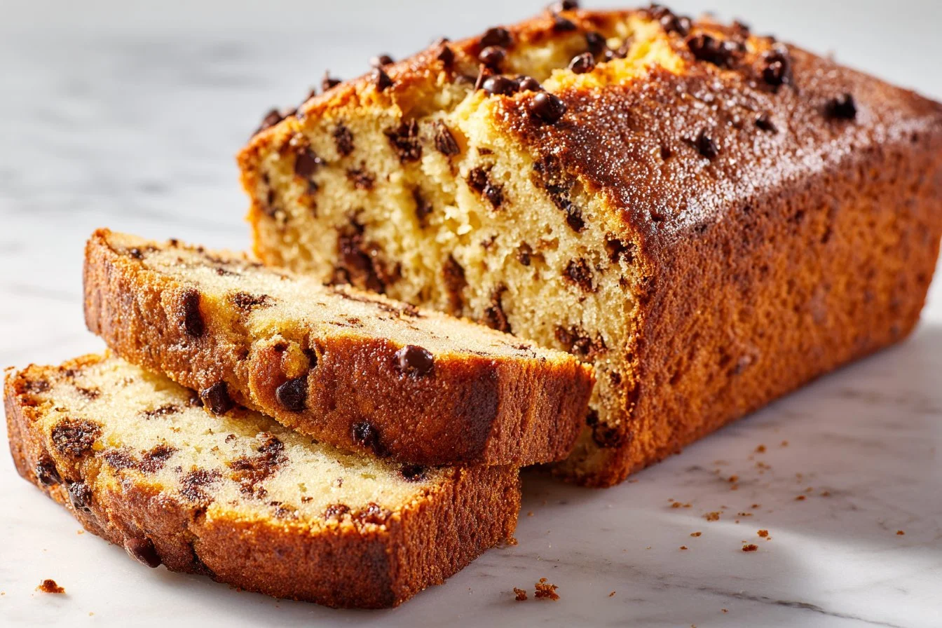 Deliciously baked Chocolate Chip Bread fresh out of the oven