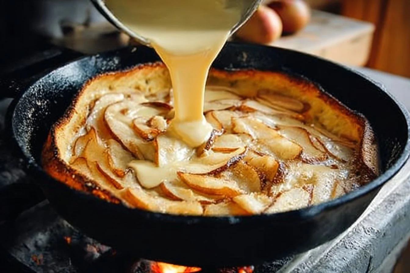 Dutch Baby with Cardamom Pears