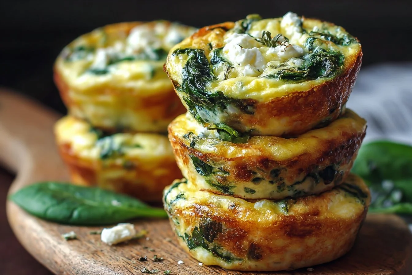 Egg Muffins with Spinach and Feta