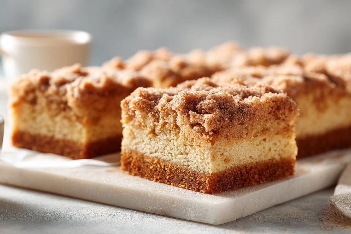 Delicious gluten-free cinnamon coffee cake served on a plate