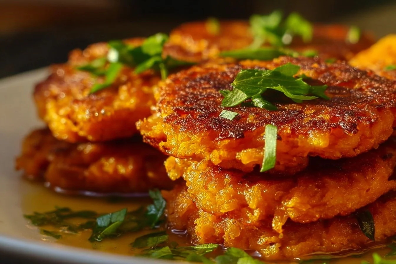 Healthy Sweet Potato Hash Browns served on a plate