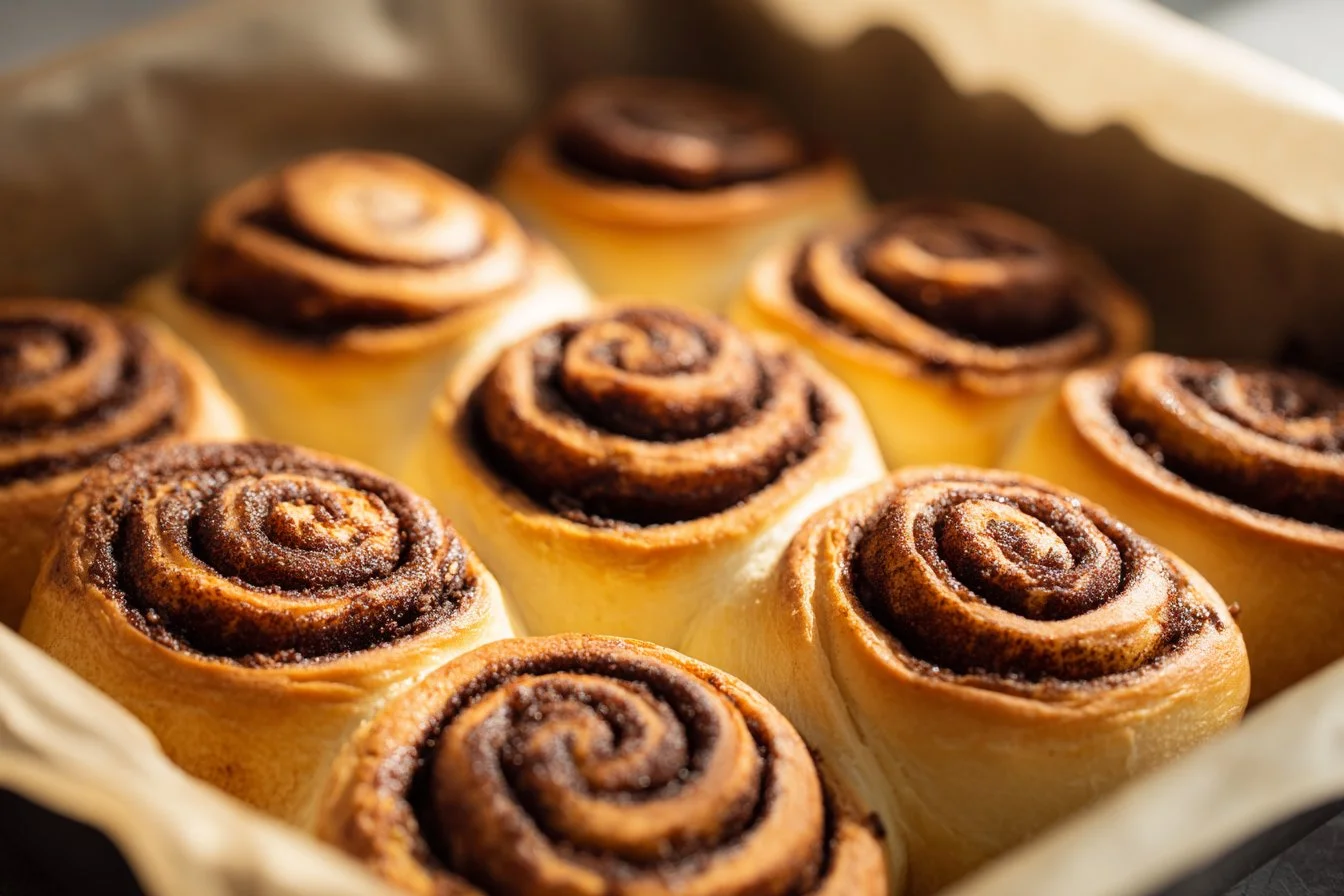 Oreo Zimtschnecken cinnamon rolls with Oreo crumbles on a plate