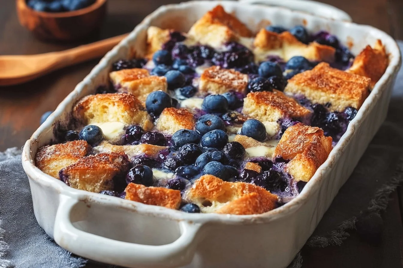 Quick Blueberry French Toast Casserole