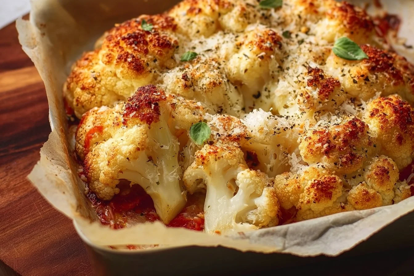 Roasted Cauliflower Parmesan 4 Roasted Cauliflower Parmesan