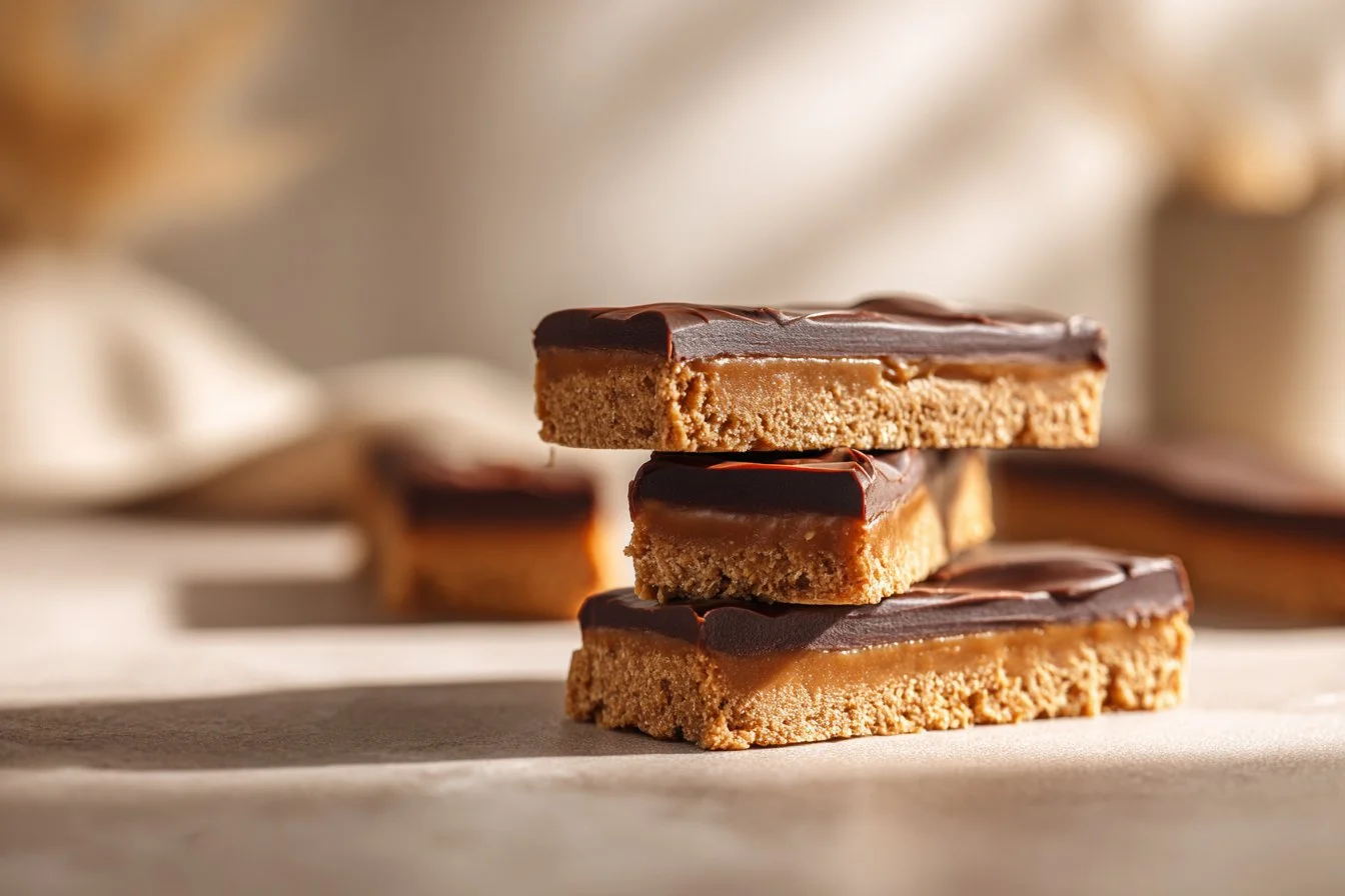 Delicious no bake protein bars made with nuts and chocolate