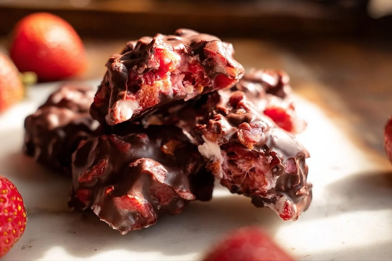 Chocolate Strawberry Yogurt Clusters (Viral Recipe!)
