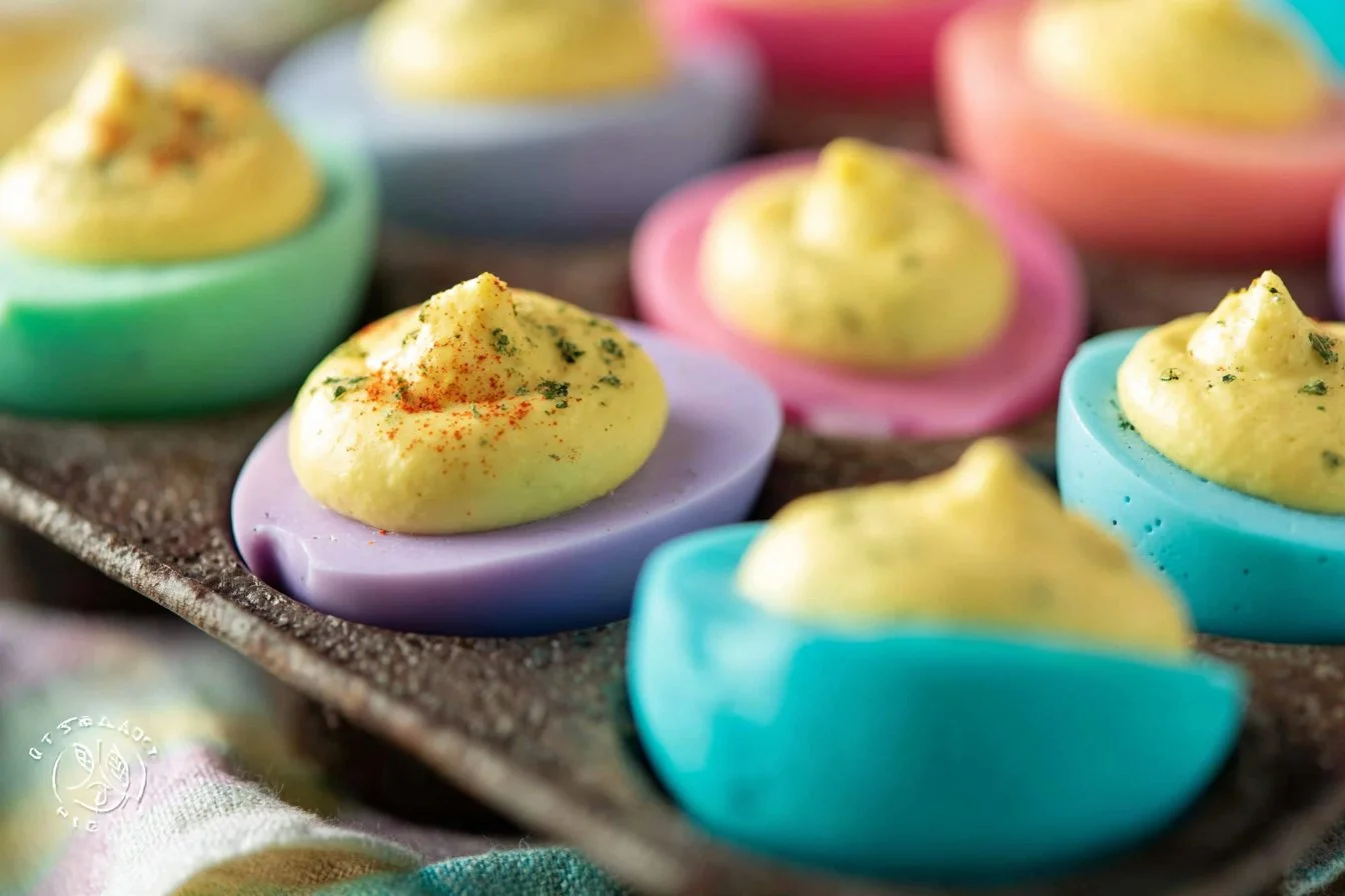 Colored Deviled Eggs for Easter 4 Colored Deviled Eggs for Easter