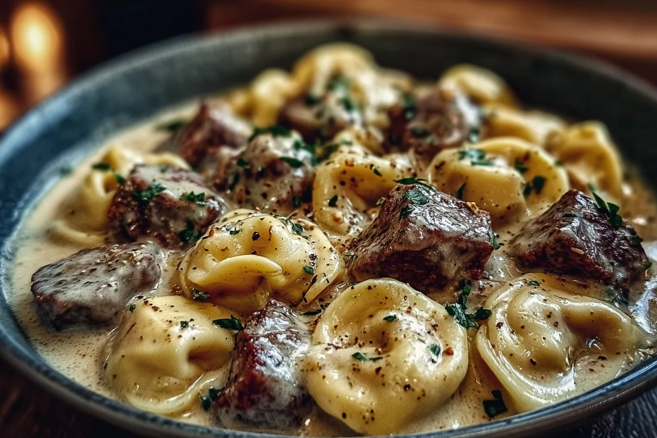 Cracked Garlic Steak Tortellini in Creamhouse Sauce Bliss