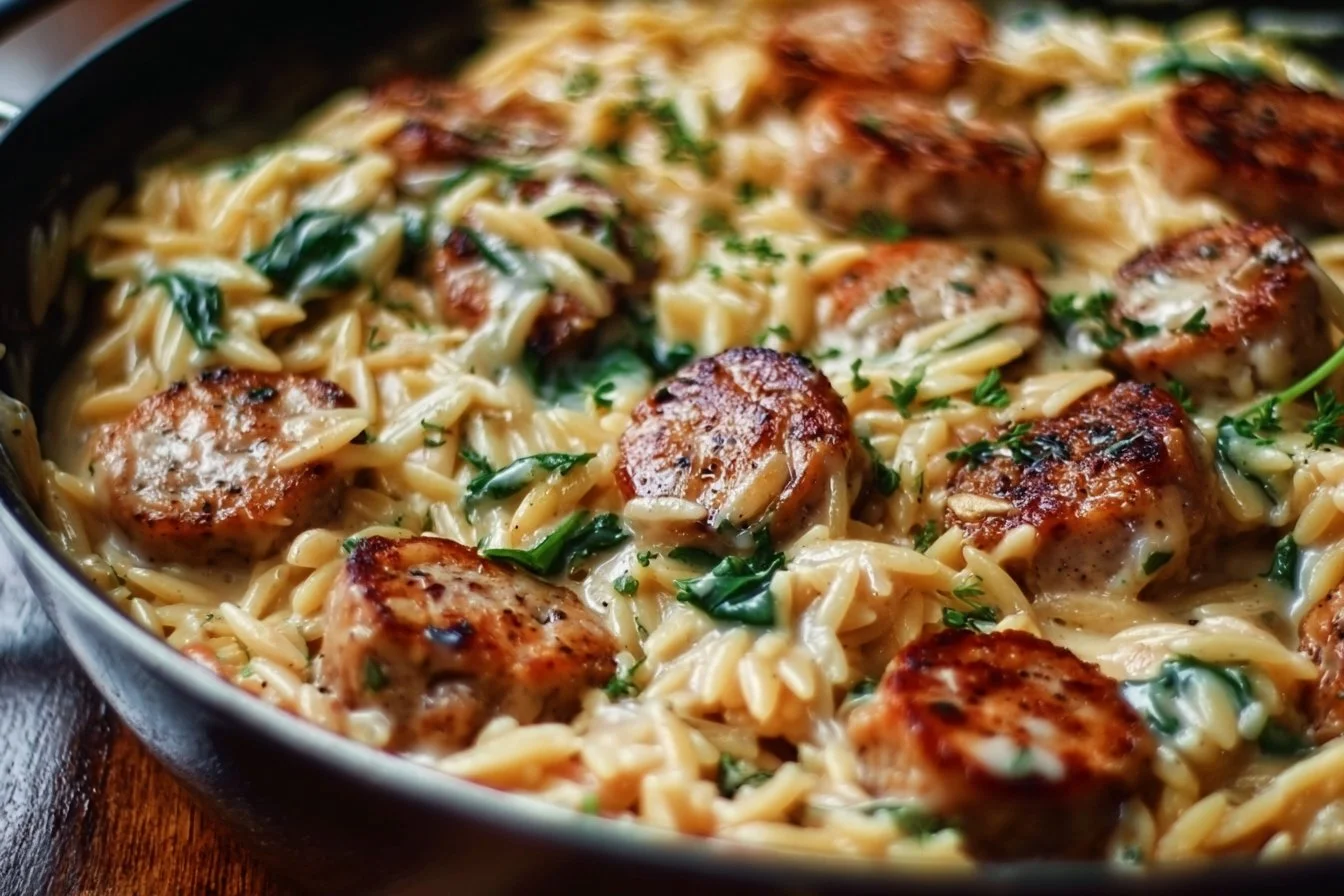 Creamy Chicken Sausage Orzo: A One-Pan Meal