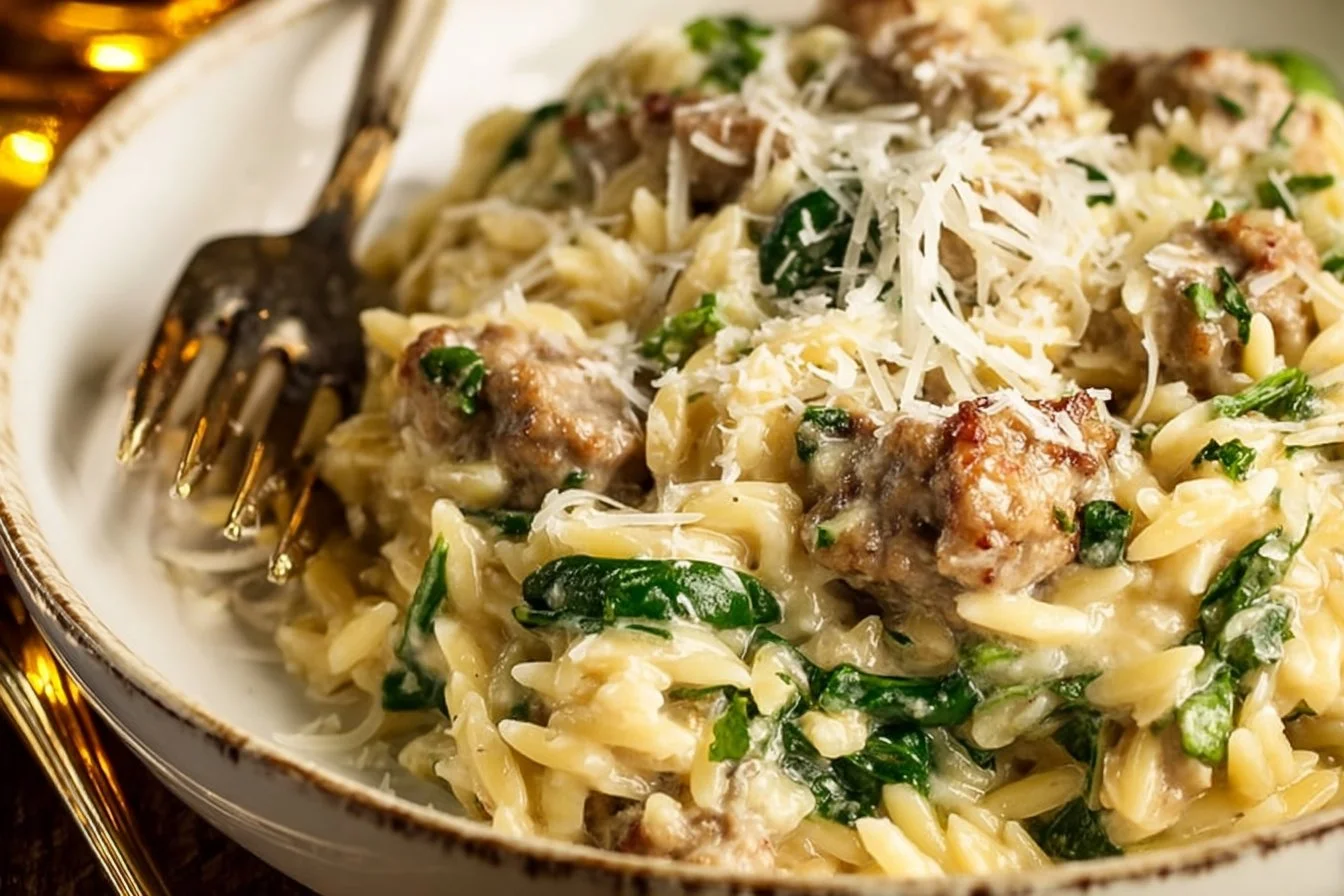 Creamy Italian Sausage Orzo