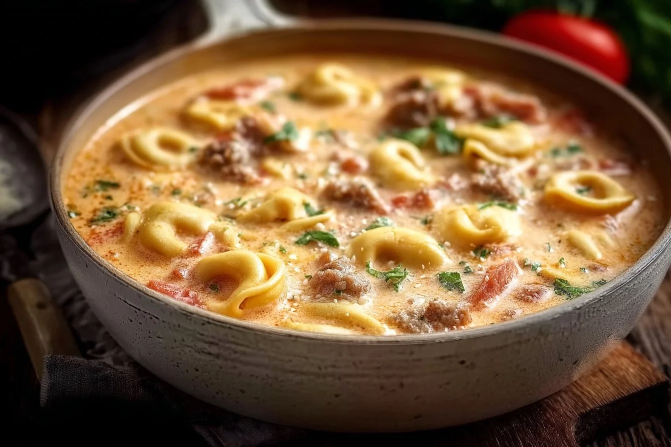 Creamy Tortellini Soup with Sausage