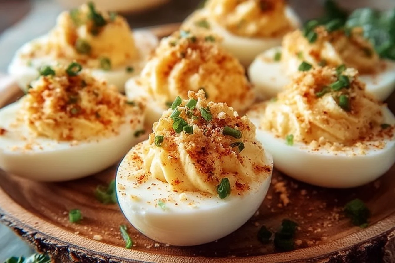 Garlic Parmesan Deviled Eggs