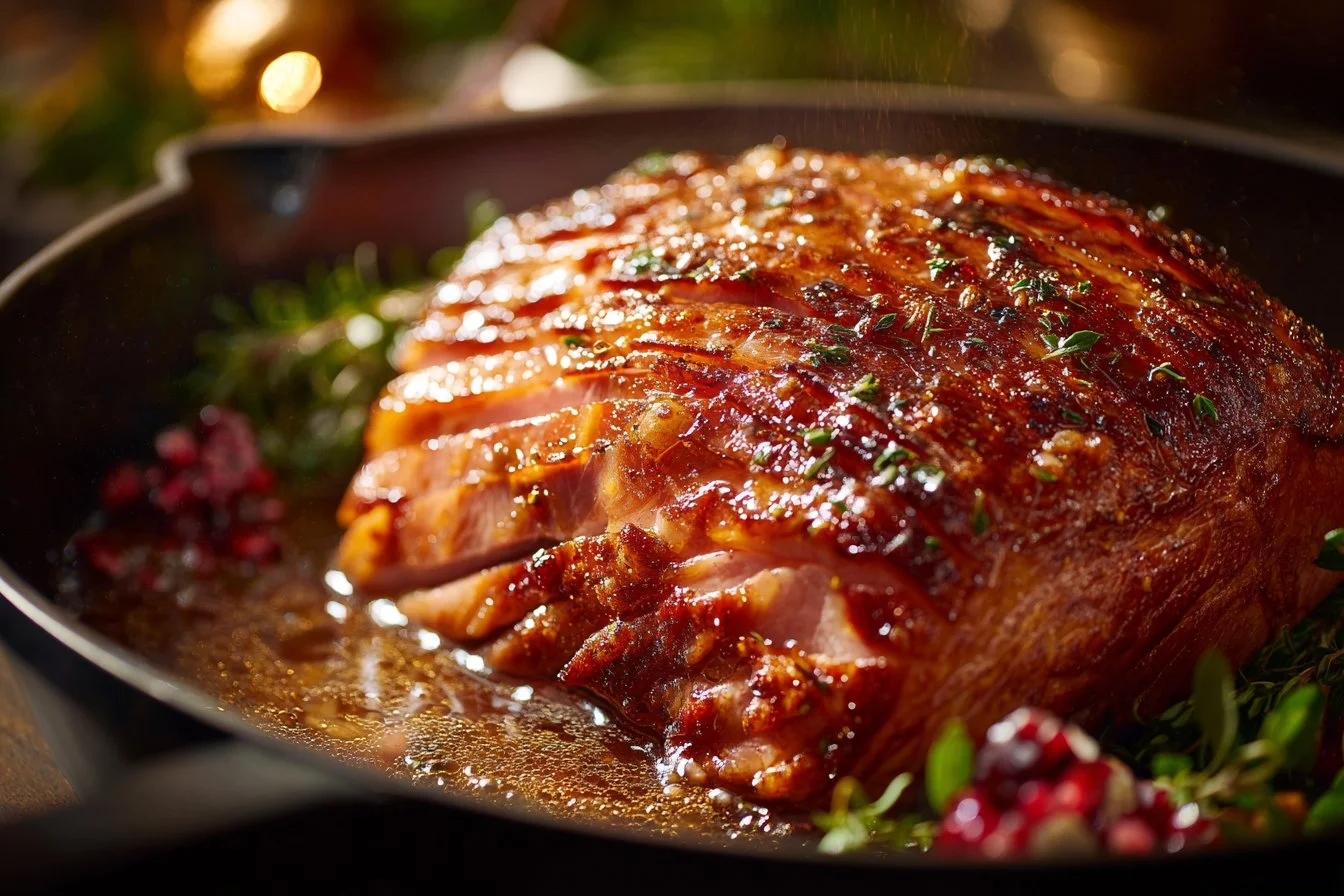 Delicious homemade ham glaze for enhancing holiday ham dishes