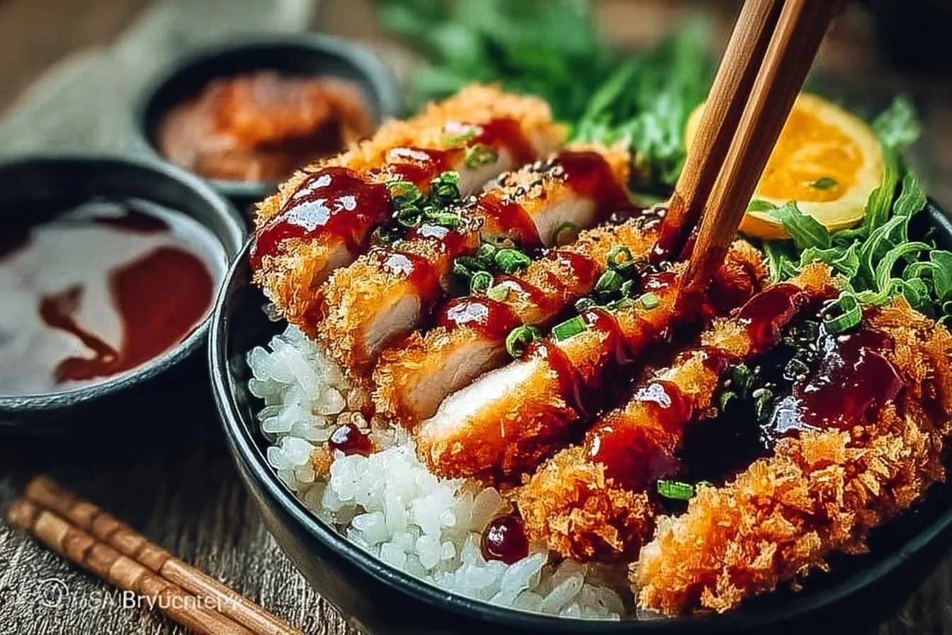 Japanese Katsu Bowls with Tonkatsu Sauce