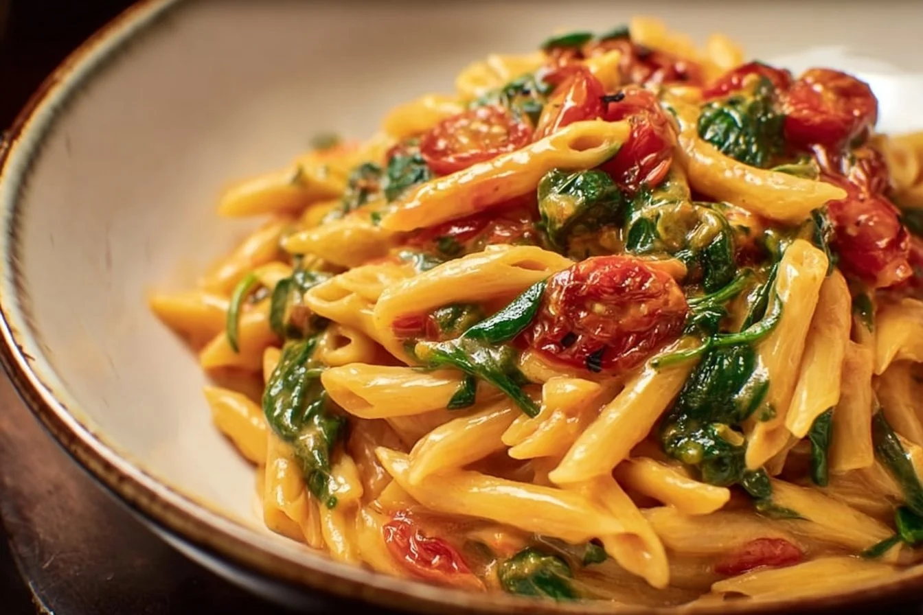Tasty Spinach Tomato Pasta