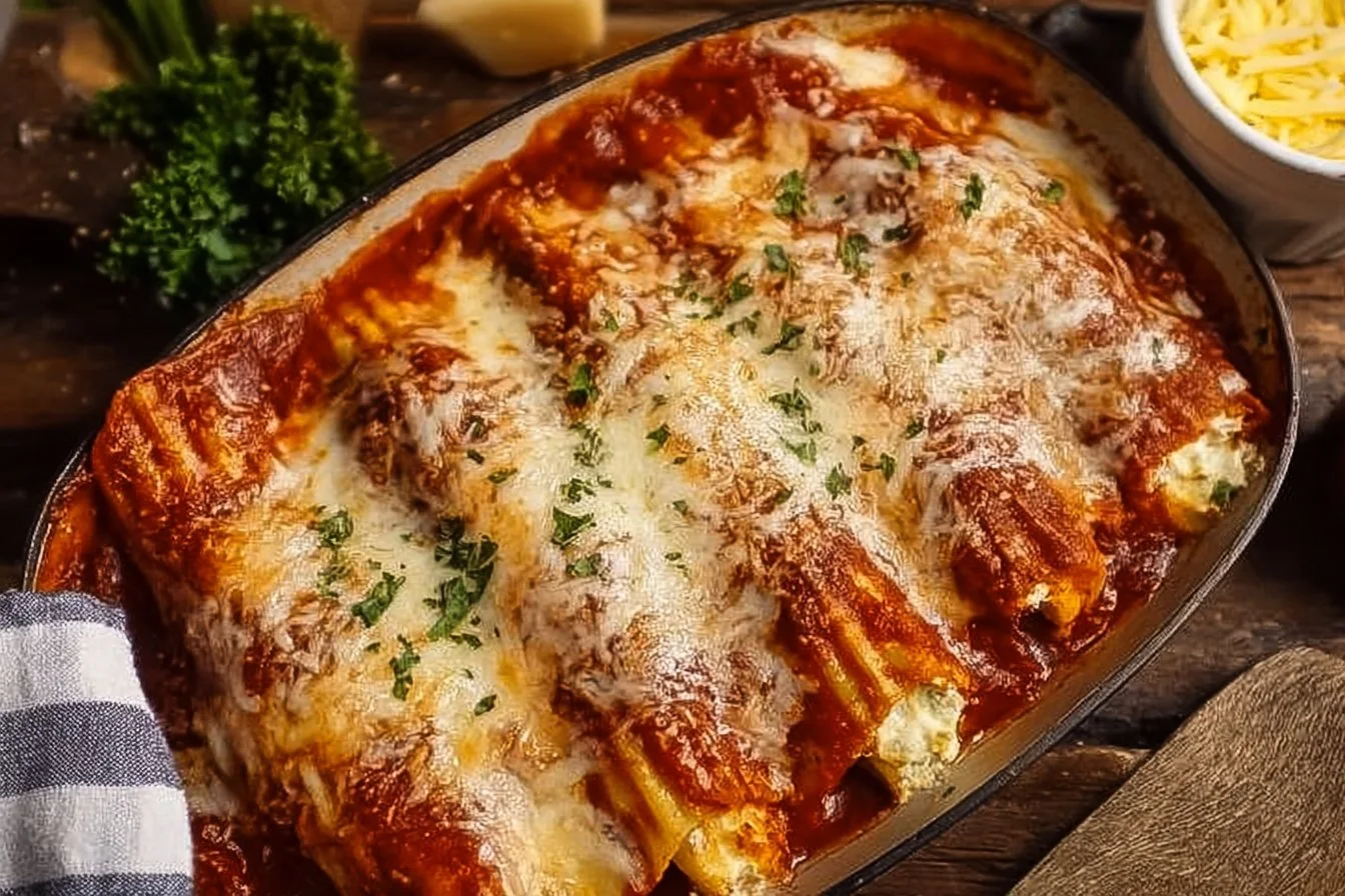Three Cheese Manicotti