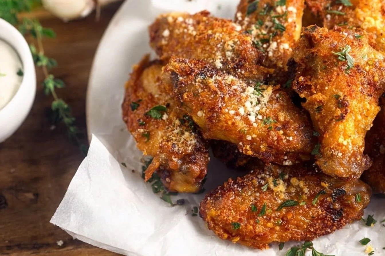 Air Fryer Garlic Parmesan Wings
