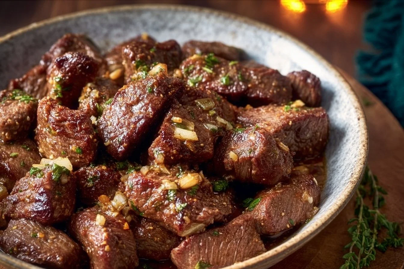 Garlic Butter Air Fryer Steak Bites