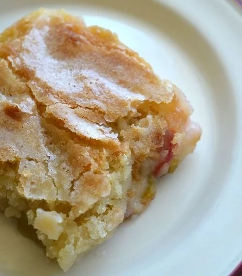 Old Fashioned Rhubarb Pudding Cake